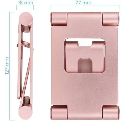 TooQ Soporte Plegable Slim para Teléfono/Tablet Rosa Velvet PH-KEOPS-OCASO